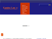 Tablet Screenshot of kamineconstructionlaw.com